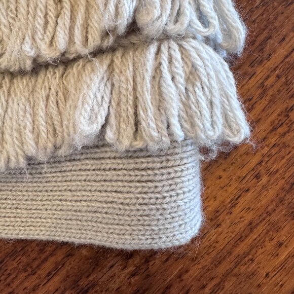 Anthropologie Grey Fringe Sweater Vest Knitted Yarn - Picture 5 of 7